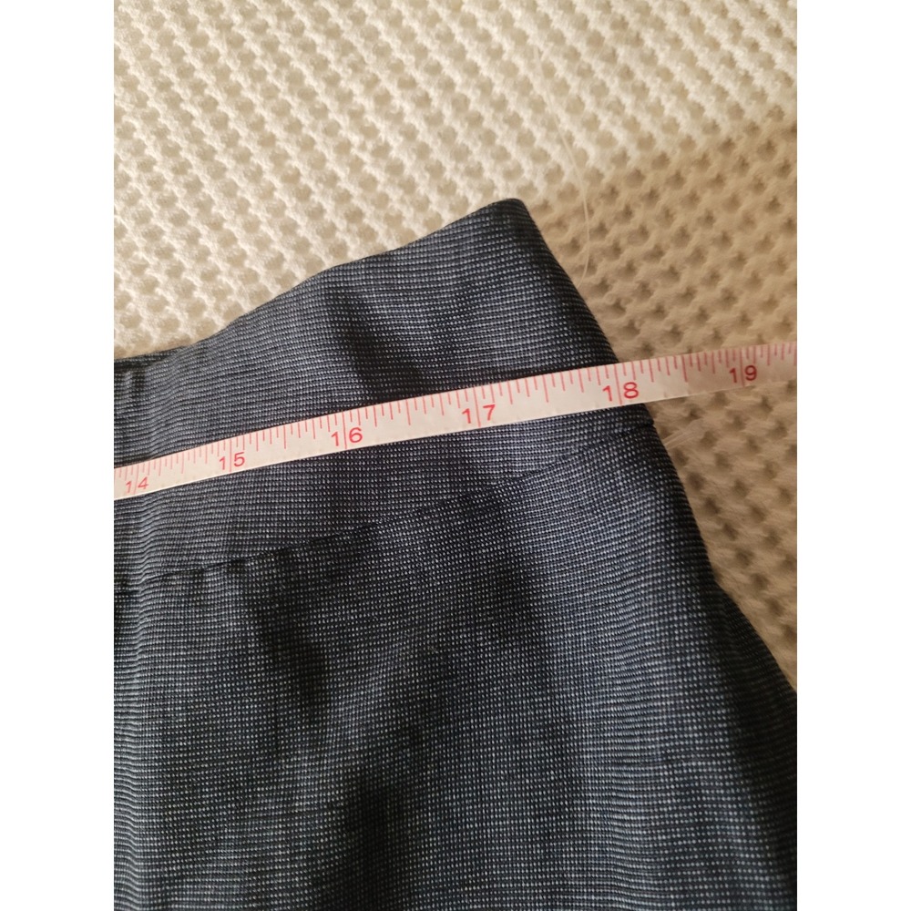 Kasper Women Blue Linen Blend Pencil Skirt 3 Pleats Professional Career Size‎ 14 - Picture 7 of 7